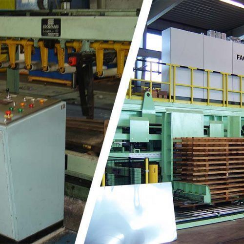 Fagor Arrasate - Acerinox Langenfeld-Apilador “bomb-door” original y apilador de vacío con carga automática de pallets