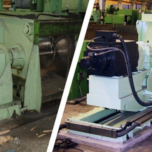 Fagor Arrasate - Acerinox Langenfeld-Enrollador de bordes original y el instalado por Fagor en la primera fase