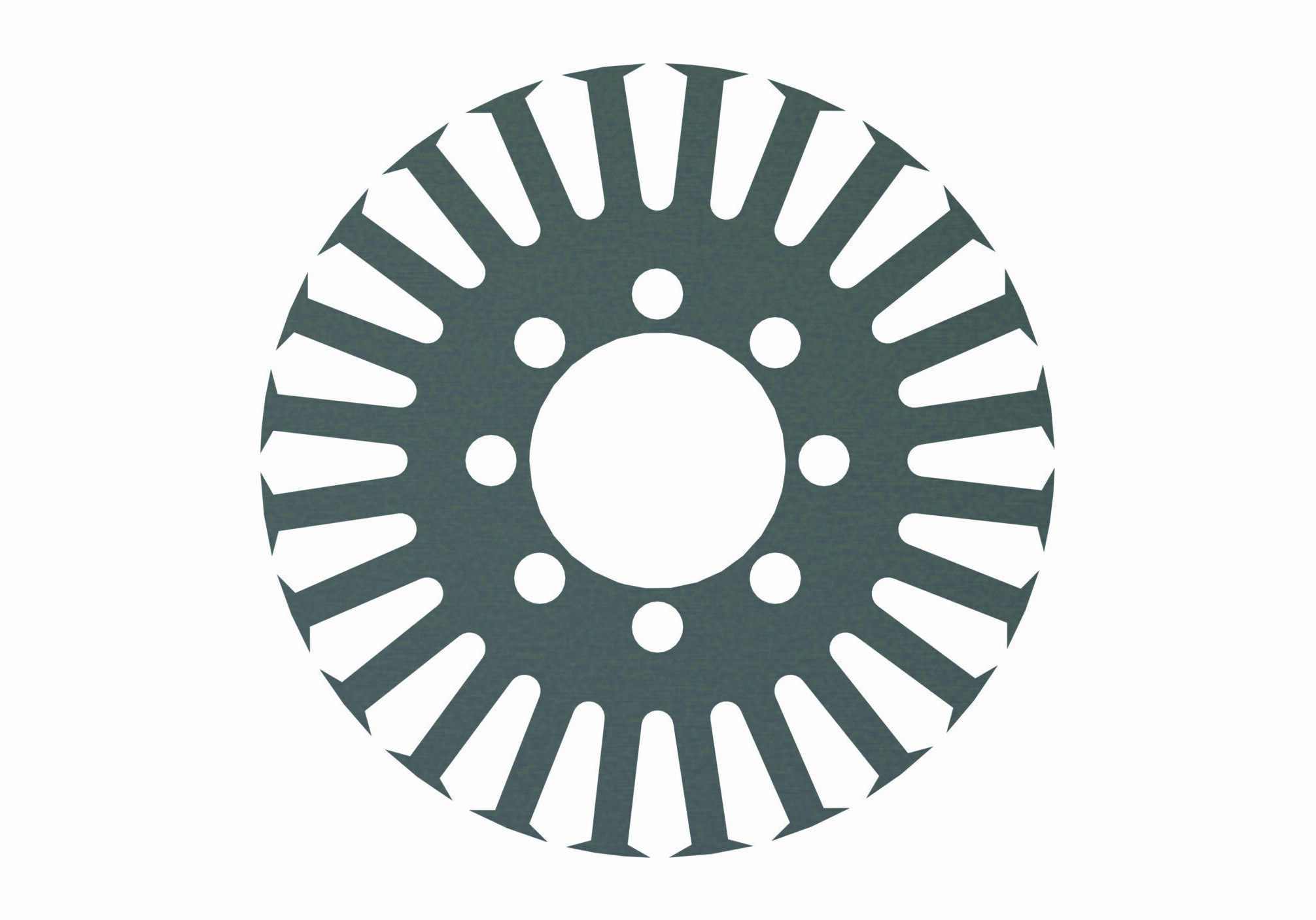 Sheet metal parts used for rotor package manufacturing, 3d rende