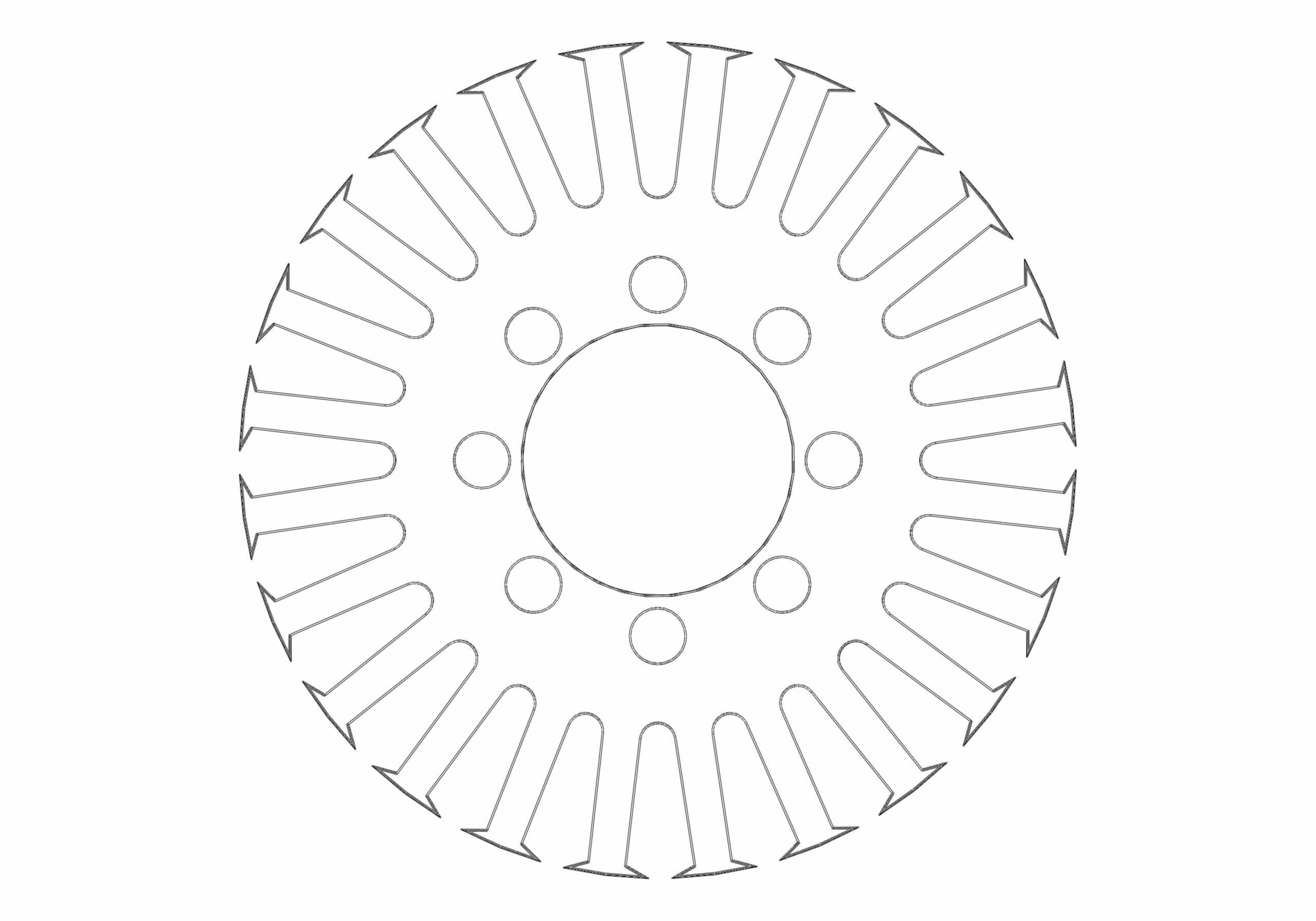 Lamination for rotor 3D rendering